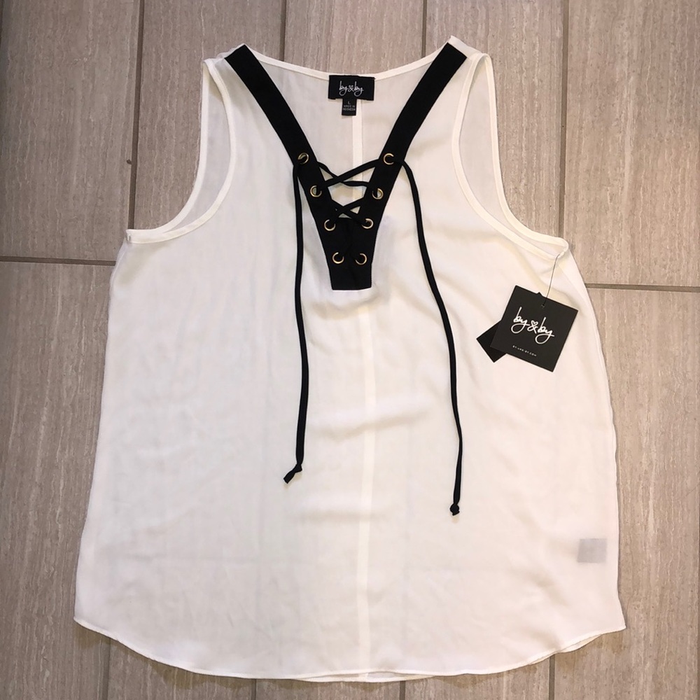 Flowy white tank top